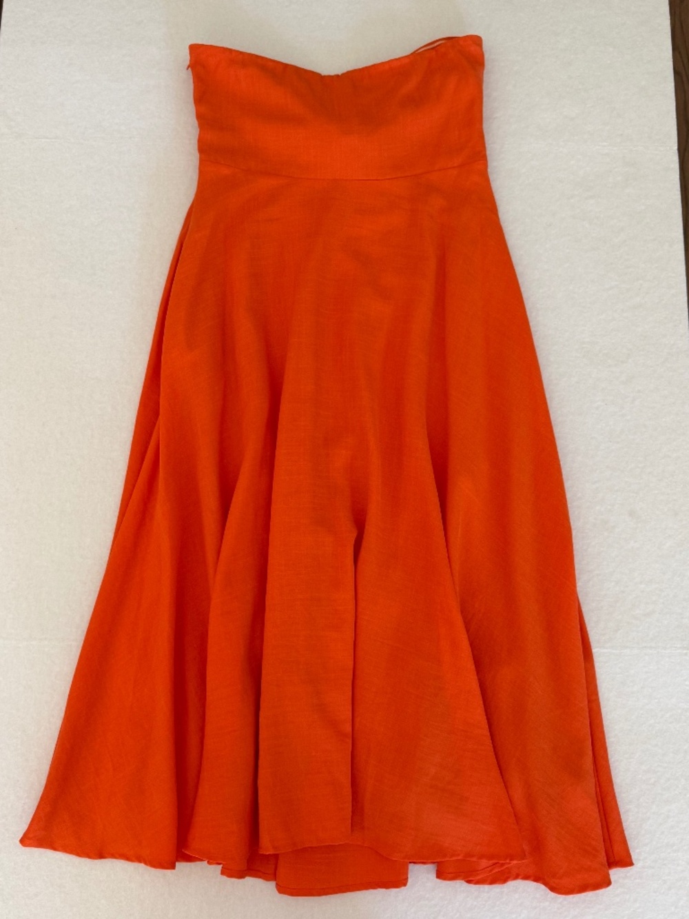 Showpo Avie Orange Twist Strapless Cutout Cocktail Midi Dress NWT US 10 Party - Picture 6 of 15